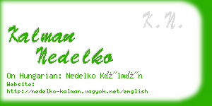 kalman nedelko business card
